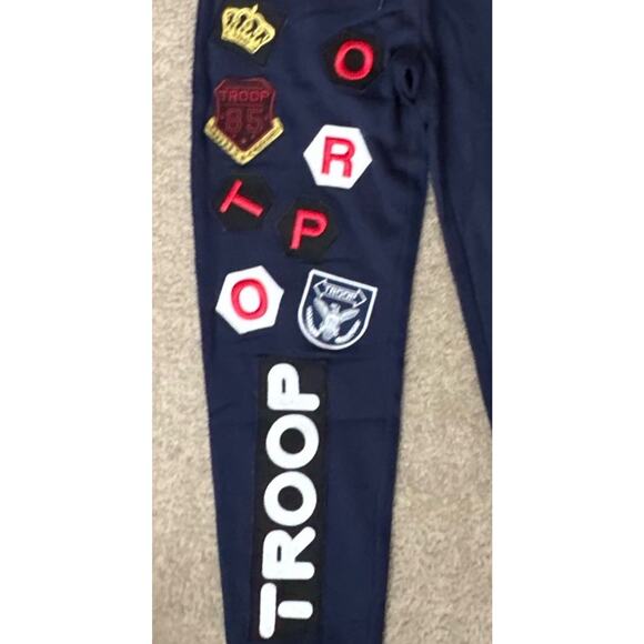 World of Troop Men’s Fleece Navy Troop Royal Patch Designs Premium Medium NEW - Picture 2 of 8